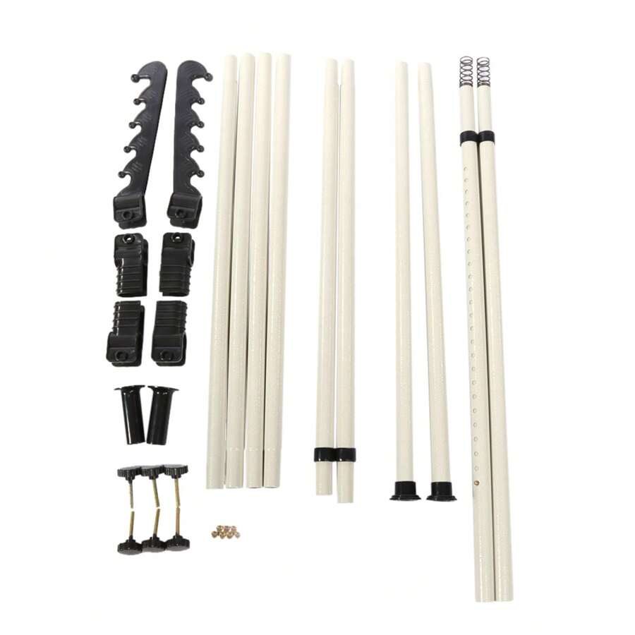 2 Poles Adjustable Home Garment Rack Clothes Hanger Simple Closet Wardrobe Bedroom New - 如圖所示 - 查看 1