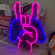 1 pièce Enseigne néon lumineux à suspendre, lampe de décoration LED. Convient pour la chambre d'homme, la salle de jeux, la grotte du gamer, la salle de jeux, en cadeau, décoration de pièce