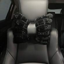 1pc Car Plush Seat Cushion Plush Anti Slip Comfortable Half Pack Seat Cushion Protective Cover, Suitable For Use In Autumn And Winter Seasons