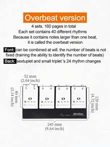 Rhythmus-, Notenlese- und Notenlernkarten, Musikunterrichtsmaterialien für Klavier, Schlagzeug und andere Instrumente