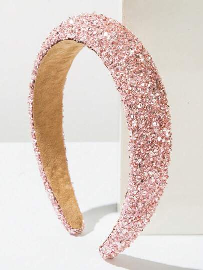 1pc Geometric Pattern Dopamine Color Retro Colorful Crushed Stone Headband, Summer Fashion Accessory For Women, Hair Band, Hair Hoop, Hair Accessories ,Hairband For Women Head Accessories