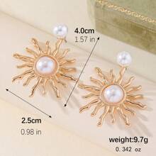 1 Pair/Set Retro Design Elegant Sun Ladies Earrings, Suitable For Summer, Beach, Party, Wedding, Daily Wear, Festival, Valentine's Day, Mother's Day, Gift