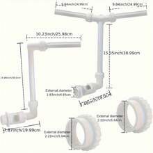 2-In-1 Adjustable 360° Rotating 350° Tilting Pond Fountain - Above/Below Ground Dual Spray Function, Durable Outdoor Garden Decor Water Feature, Flexible Rotating Mechanism