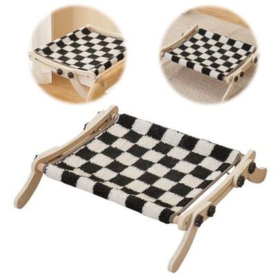 Cat Hammock Radiator, Dual-Use Cat Window Hammock For Indoor Cats, Adjustable Wood Cat Radiator Beds Cat Window Beds Holds Up 18kg For Home Living Room