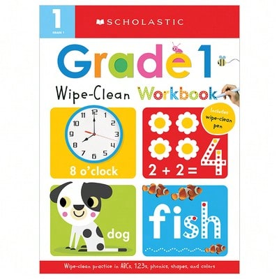 Pre-Owned First Grade Wipe-Clean Workbook: Scholastic Early Learners (Wipe-Clean) (Hardcover) By Scholastic