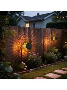 600mAh 太阳能户外花园灯，IP44 防水，家庭花园装饰楼梯通道墙壁栅栏装饰灯，婚礼派对节日氛围灯 - 彩色 - 查看 8