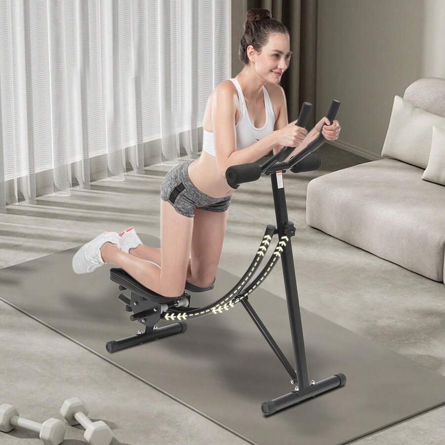 Ab Trainer Abdominal  Workout Machine Waist Cruncher Core Toner, Shaper With LED Monitor,  Adjustable Ab Trainer Abdominal Whole Body Workout Machine Waist Cruncher Core Toner - Black - View 1