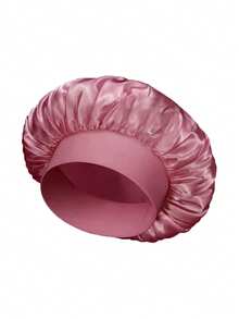 1 pieza Gorro de satén de ala ancha de unicolor para mujer, gorro de dormir de moda, cómodo y transpirable, adecuado para el cuidado diario del cabello - A - Ver 25