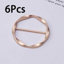 1/2/6 Stücke Damen Zinklegierung einfache geometrische Spiral-Schalbrosche