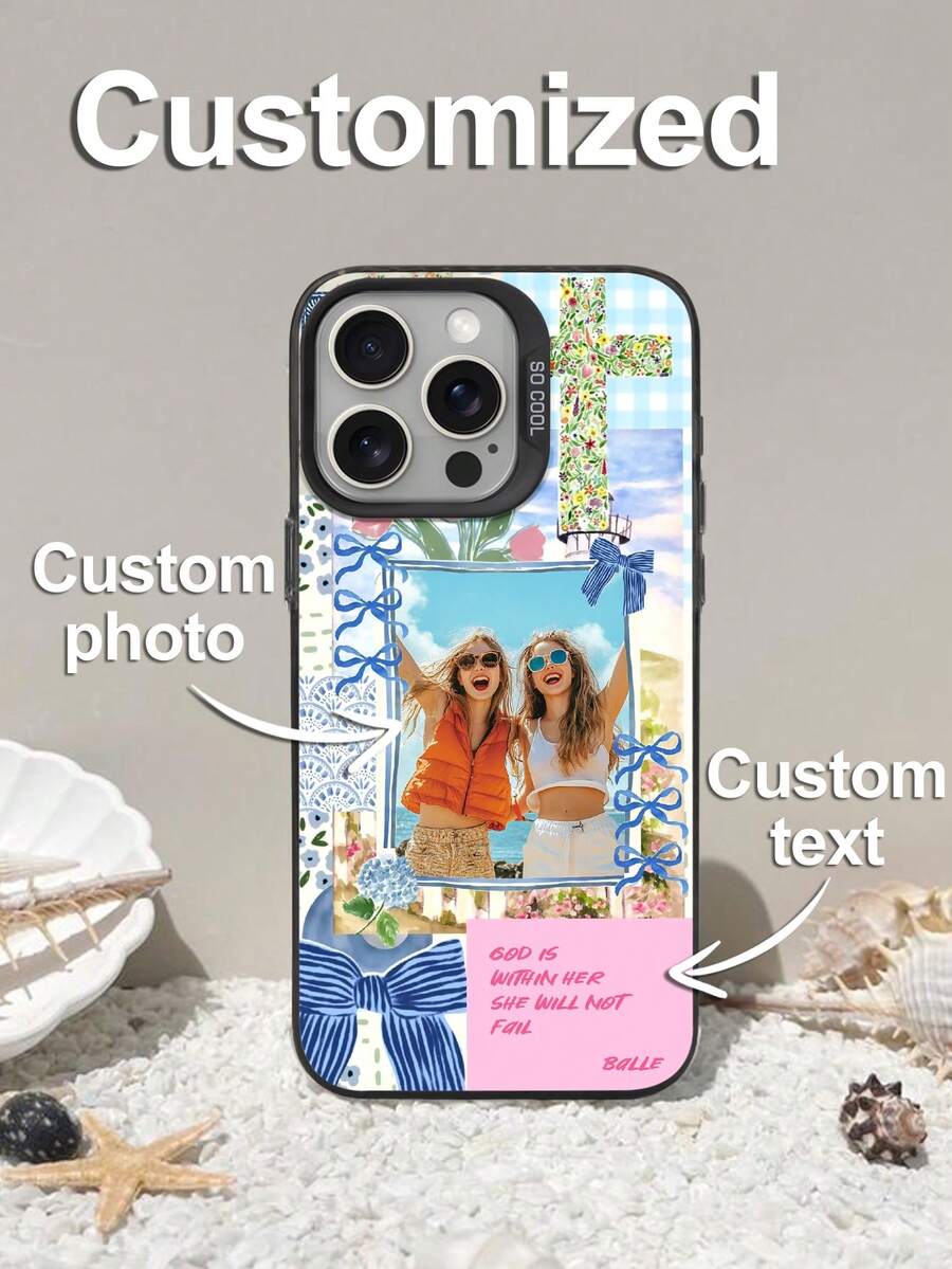 1 件定制照片和文字蝴蝶保护软手机壳，兼容三星 S25/S25 Ultra/S25 Plus，兼容 11/12/13/14/15/16 Pro/16 Plus/16 Pro Max/16E 等型号，送给朋友、返校的好礼物 - 黑色 - 查看 1