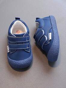 Neue süße Mode Leder wasserdichte weiche Sohle rutschfeste Baby Sport Lässig Schuhe für Frühling/Herbst, geeignet für 6 Monate - 3 Jahre Mädchen Innen- und Außenbekleidung, Klettverschluss Design bequeme Wanderschuhe
