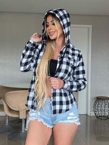 Women Blouses - 黑與白 - 查看 1