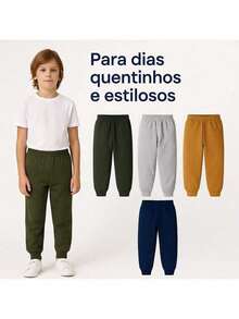 2 Winter Cotton Sweatpants For Boys - Nhiều màu - Xem 3