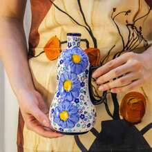1 pieza Dispensador de aceite de cerámica, bomba de aceite de oliva de cerámica pintada a mano y asa, botella de aceite de cocina, patrón floral elegante, gran capacidad, accesorio de cocina, adecuado para la decoración de la cocina del hogar - Multicolor - Ver 11