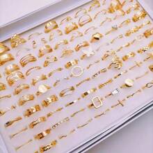 Set de 30 piezas/Paquete de anillos de aleación y perlas de imitación de lujo, estilos variados elegantes y surtidos, adecuados para fiestas y uso diario, joyería de moda, mejor regalo, envío aleatorio