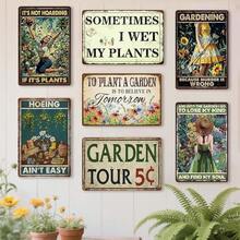 Ykfss Funny Garden Signs Outdoor Wall Decor For Patio Metal Signs For Outside Porch Tin Signs Enjoy Things Sign Garden Decorative Plaque Farmhouse Kitchen Flower Hanging Sign 8x12 Inch