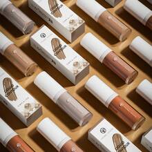 YOUNG VISION 1 件液体轮廓化妆刷套装，无缝塑造面部轮廓，增加立体感，增强锁骨，适合日常化妆、活动和派对 - 彩色 - 查看 12