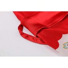 DandyChic Women's Long Floral Satin Robes Imitation Silk Sleepwear Bridal Dressing Gown For Bridesmaid Nightgownhalloween - 紅色 - 查看 5