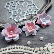 1 مجموعة قوالب قطع معدنية بنقشات زهور ل- DIY الكتب المصورة، قوالب غائرة من الصلب الكربوني الفضي لأعمال الحرف الورقية والبطاقات الزخرفية - فضي - مشاهدة 3