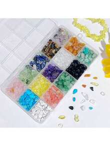 450 szt. 15 kolorów asymetrycznych koralików elementy biżuterii do biżuterii i bransoletek DIY - Wielokolorowe - Zobacz 4