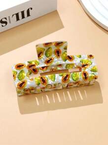 1Pc/2Pcs Women's Sweet Cute Colorful Strawberry Square Claw Clip | Ponytail & Updo Hair Accessory, Perfect For Daily Outings, Bohemian Elegant Style Fashion Hair Accessories Fashion Hair Clips