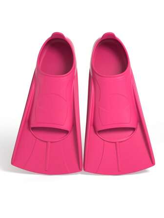 Swim Training Fins Comfortable Silicone Lap Swimming Short Blade Floating Flippers With Mesh Bag For Adult Men Women Build Leg Strength, Beach Essentials, Beach Accessories, Pool Float