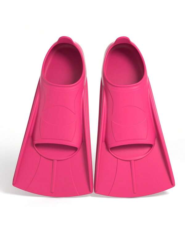 Aletas de entrenamiento de natación cómodas de silicona con cuchilla corta, flotantes, con bolsa de malla para hombres y mujeres adultos para fortalecer las piernas, esenciales de playa, accesorios de playa, flotador de piscina