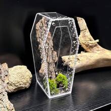 Contenitore per alimentazione di insetti trasparente e ventilato - grande terrario in acrilico traspirante adatto per tarante, mantidi, scorpioni, formiche, lumache - struttura magnetica facile da installare, trasparente per l'osservazione, ottimo per allevare e accudire animali da compagnia come rettili