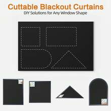 1 件便携式遮光窗帘，DIY 遮光窗帘带美工刀，无需钻孔，适用于家庭和宿舍房间的遮光窗帘 - 黑色窗帘提供极致的隐私和舒适度，遮光窗帘，300x145 厘米遮光帘带胶带，适用于婴儿房、卧室、客厅的窗帘 - 彩色 - 查看 8