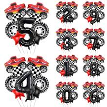 10pcs Racing Car Theme Birthday Party Decorations Set, Includes 40-Inch Number Balloon, Pickup Truck, Tire Shaped Foil Balloons, Make Your Party More Fun