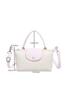 Mini Women Handbag Dumpling Shape Crossbody Bag Casual Tote Shoulder Bag No Punch Messenger Bag, Fashionable