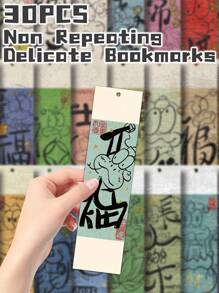 30 peças de marcadores de página delicados com tema de cobra, fofos e sem repetição, para presente de Natal, cartões decorativos, etiquetas de leitura, artigos de papelaria, presentes para clubes de leitura, leitores, escritores, amantes de livros, material de escritório, material escolar para estudantes e professores, volta às aulas