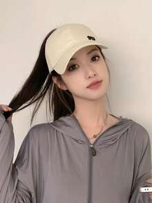 1 Stück Pferdeschwanz Baseball Kappe für Frauen, verstellbarer Snapback Sonnenhut, atmungsaktives Mesh, UV-Schutz, Frühling/Herbst/Sommer