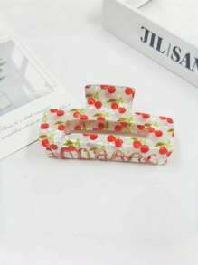 1Pc/2Pcs Women's Sweet Cute Colorful Strawberry Square Claw Clip | Ponytail & Updo Hair Accessory, Perfect For Daily Outings, Bohemian Elegant Style Fashion Hair Accessories Fashion Hair Clips