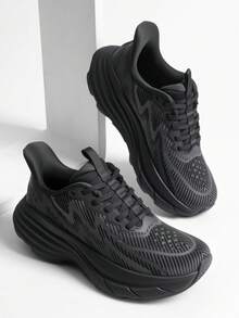 Women's Slip On Walking Shoes Hands-Free Cushion Running Tennis SwiftPlush Non-Slip Comfortable Workout Gym Athletic Fashion Sneakers - màu đen - Xem 1
