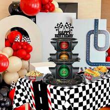 مجموعة/مجموعتان حامل كب كيك بثلاث طبقات بنمط سيارات السباق وأضواء إشارة، حامل كب كيك ورقي، برج كب كيك لحفلة سيارات السباق وعيد الميلاد، ديكور حفلة عيد الميلاد بسيارات السباق، لوازم حفلة سيارات السباق، ديكور كعكة DIY إبداعي، ديكور مركزي لطاولة حفلة عيد الميلاد، عرض كب كيك وحلويات، ديكور استحمام الطفل