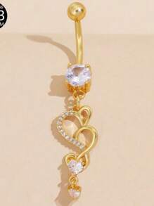 Navel Piercing Jewelry, Micro-Inlaid Zirconia Navel Ring & Gold Butterfly Navel Ring, Body Piercing Accessories