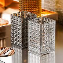 1 件透明塑料化妆品收纳盒，大容量化妆刷架，桌面收纳盒，可存放口红、眼线笔、文具、化妆品收纳整理器，适用于浴室、卧室、宿舍、办公室 - 彩色 - 查看 6