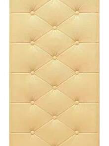 6张35cm*70cm 3D压花泡沫墙纸仿皮纹 柔软有质感（厚度0.4cm/0.16英寸）自粘泡沫墙贴 可重复使用可裁剪 卧室装饰背景 隔音加厚墙布 床头软包 防水防潮防尘防撞贴纸 家居装饰墙面装饰墙贴