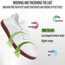 Wide-Toe Walking Shoes, Lightweight Casual Shoes, Suitable For Weekend Leisure Sports Gatherings, Simple Barefoot Shoes With Zero Drop Soles, Comfortable Wide Sports Shoes - White - View 2