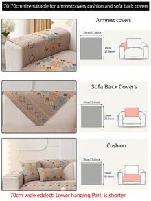 1pc All Season Sofa Cushion Cover, Bohemian Modern Minimalist Non-Slip Sofa Seat Pad, Dust-Proof Washable Sofa Throw Cover, Suitable For Bedroom, Office, Living Room, L-Shaped Sofa And 1-2-3-4 Seat Covers - Coffee Brown - View 16