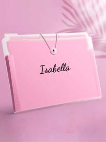 Personalized Custom A4 Binder; 4-Section Folder; Large Capacity Student Test Paper Storage Clip; File Classification And Arrangement Roll Back Belt Return To Campus,Back To School,School Supplies