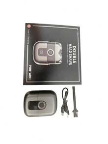 男士便携式旅行电动剃须刀，可充电无线旋转剃须刀，适用于面部和身体脱毛，LED显示屏，迷你双头电动剃须刀，父亲节礼物，最佳男士理容套装