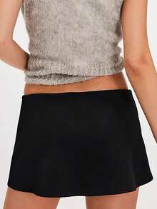 Womens Mini Skirt Skorts Summer Y2K Beach Vacation Outfits Pencil Bodycon Boho Skirts With Shorts Underneath Club Date Night Micro Skirt Going Out Streewear - 黑色 - 查看 4