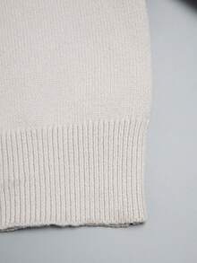 Men's Casual Solid Color Stand Collar Zip-Up Sweater, Versatile & Minimalist - Light Grey - View 6
