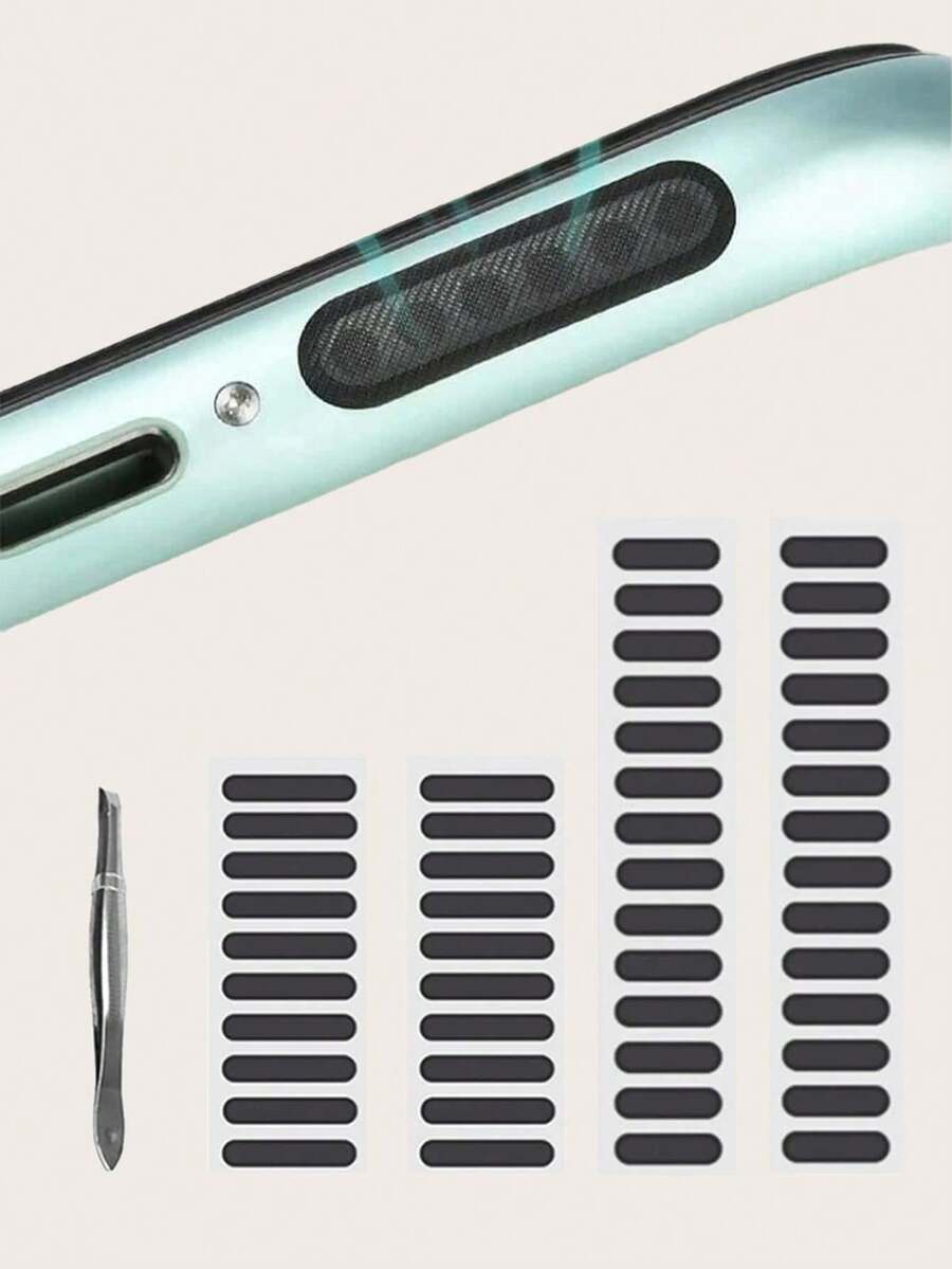 49个/包手机扬声器防尘网，防止灰尘进入 - 黑色 - 查看 1