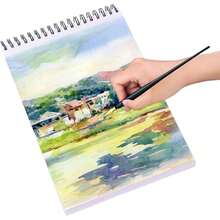 Bachmore - Bloc de dibujo de 23 x 30.5, 180 g, 60 hojas, encuadernados en espiral superior para artistas profesionales y aficionados, arte acrílico, tinta, pintura, pasteles al óleo, acuarela, bocetos de medios mixtos - 1 - Ver 3