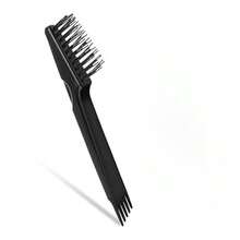 迷你鬃毛清洁梳 - 适用于家庭和沙龙的有效清洁工具，黑色，美发套装，美发工具套装，学校用品 - 黑色 - 查看 2