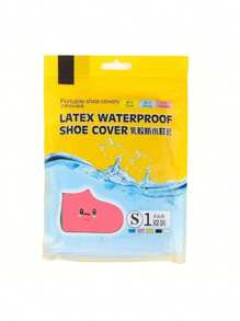 1 Pair Of Waterproof Latex Shoe Covers, Waterproof On Rainy Days, Thickened And Wear-Resistant, Waterproof Shoe Covers, Portable Foot Covers Suitable For Outdoor Hiking, Cycling, Tourism, Camping, Rainproof And Waterproof