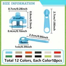 120pcs Vibrant Zinc Alloy Zipper Pulls - Sturdy Metal Slider Tabs For DIY Jewelry Making & Crafts